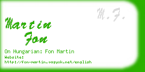 martin fon business card